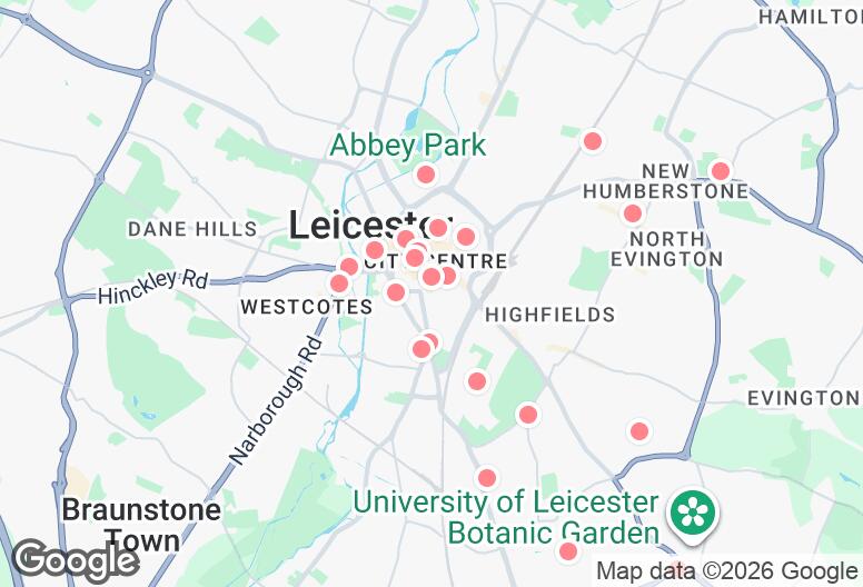 Map of Leicester